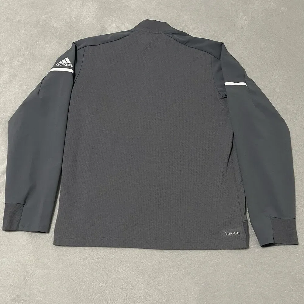 Adidas Onix Jacket Mens Medium Gray Bomber Water Resistant Lightweight CY9714